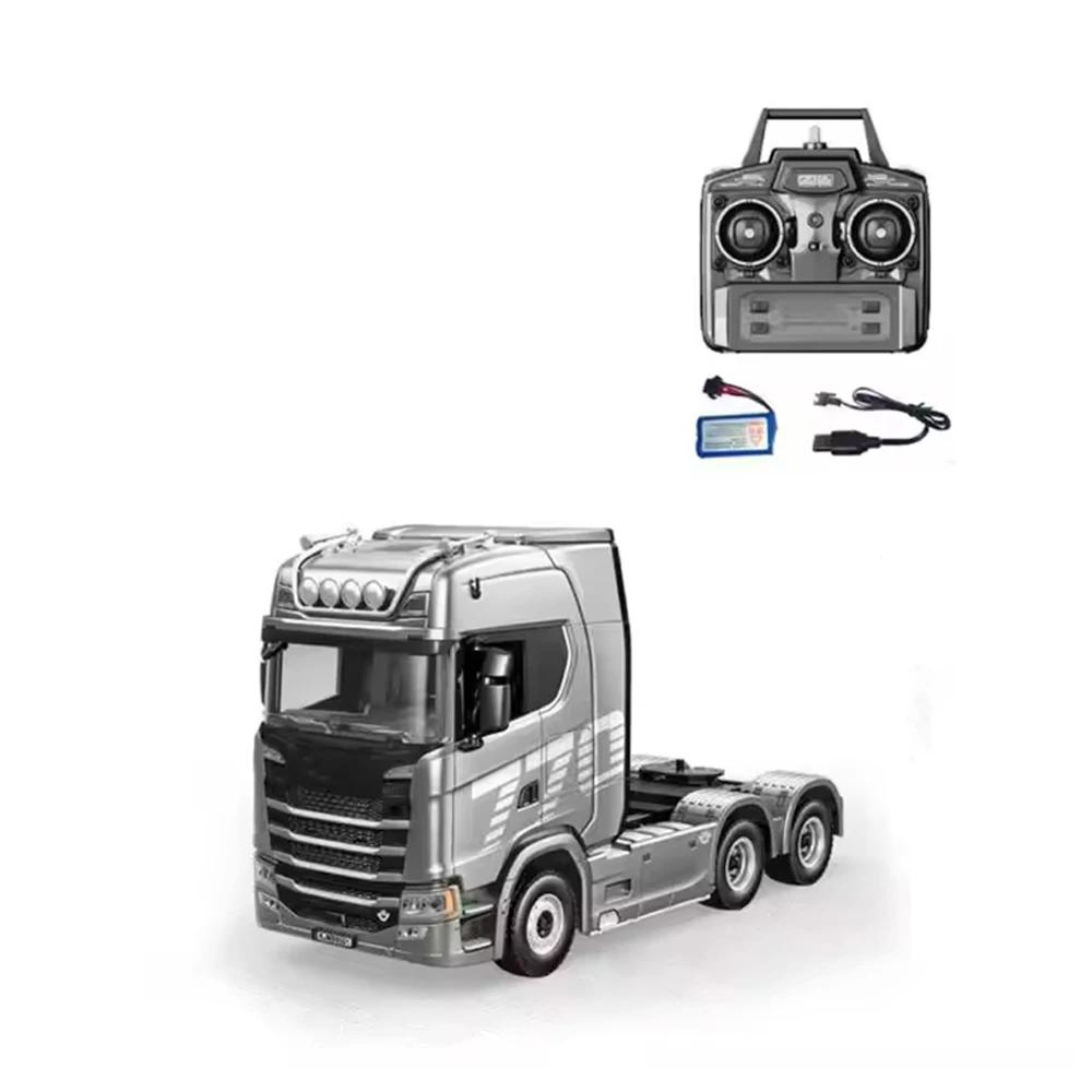 non-toxic HUINA 1501 770S Alloy Tractor 19CH RC Truck 1/18 2.4G remote control Engineering Trailer Truck with Light Sound Toys XMAS Gifts
