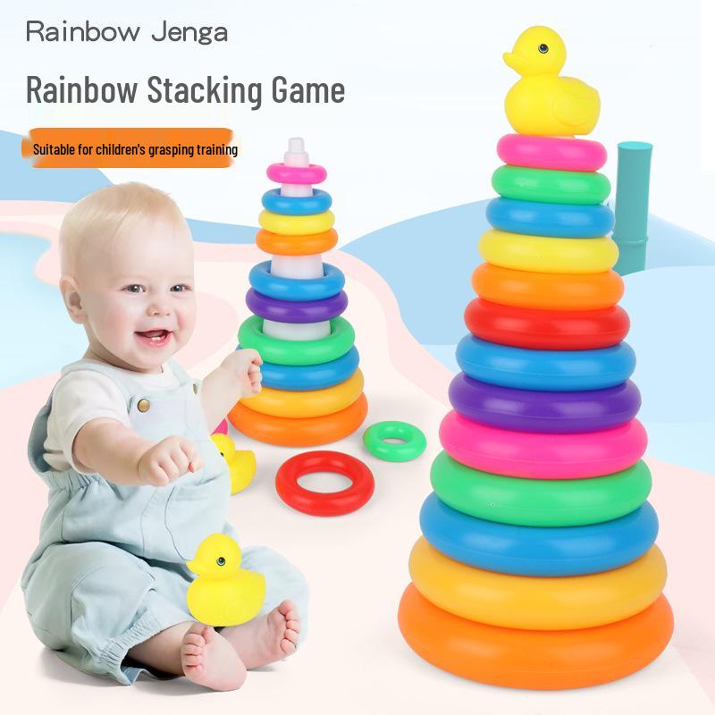 Little Duck Ring Toss Stacking Game for Ages 3-7 – Creative DIY Educational Pretend Play Toy