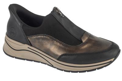 Туфли, женские черные получешки