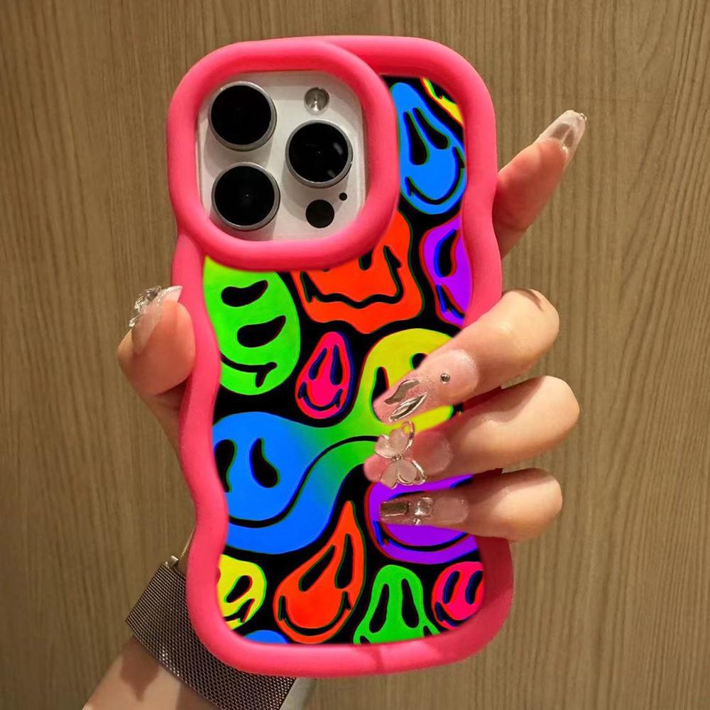 Ae88 Lovely Smiley Art Protective Phone Cases for Samsung S24 Plus S23 Ultra A14 A55 A06 Honor X9b Motorola OnePlus Big Wave TPU Back Cover