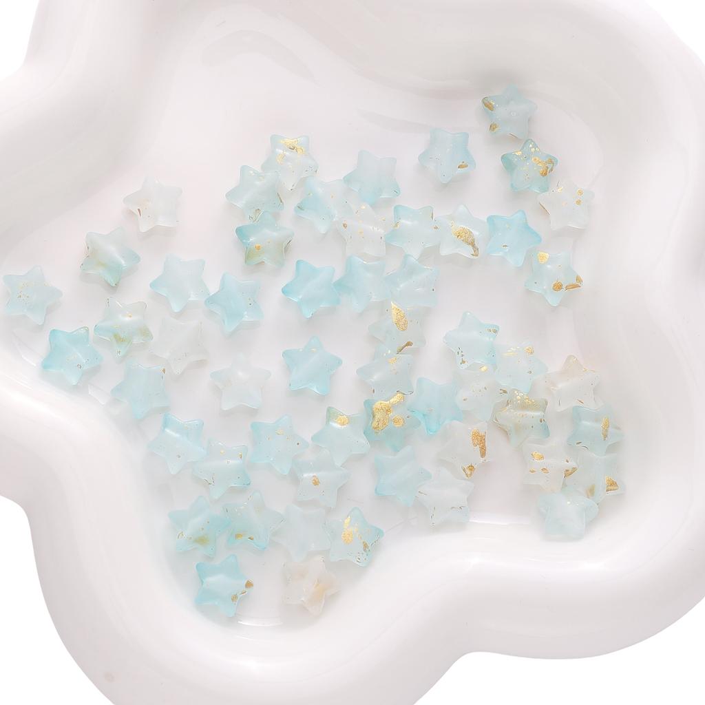 Бусины ручной работы 10*9 мм акриловые полупрозрачные цветные точки золотая пентаграмма самодельные украшения аксессуары ручная нить бусины сумка подвеска россыпью бусины