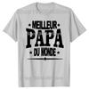 Funny World Best Dad French Graphic Fashion New Cotton Short Sleeve T Shirts ONeck Harajuku Father Dad Tshirt PAPA