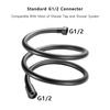 1.5m Flexible PVC Shower Hose G1/2 Connector Durable Anti-Rust Leak-Proof Gray Bathroom Pipe for Handheld Shower Head Accessorie