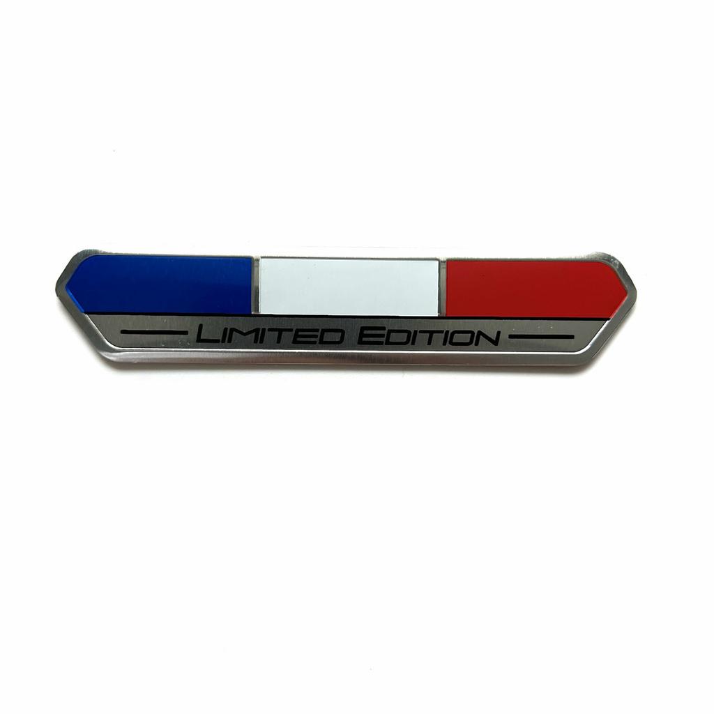 Limited Edition France National flag Aluminium Adhesive Emblem Rear Trunk Badge Fender Sticker Body Decal car emblem