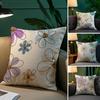 Винтажные цветы Наволочка Плюшевая ткань Мягкая наволочка Двусторонняя печать Чехол для диванной подушки Декоративная накидка