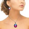 Tourmaline Set Gemstone Gift Wedding Party Bi-Color Pendant,Earring,Ring