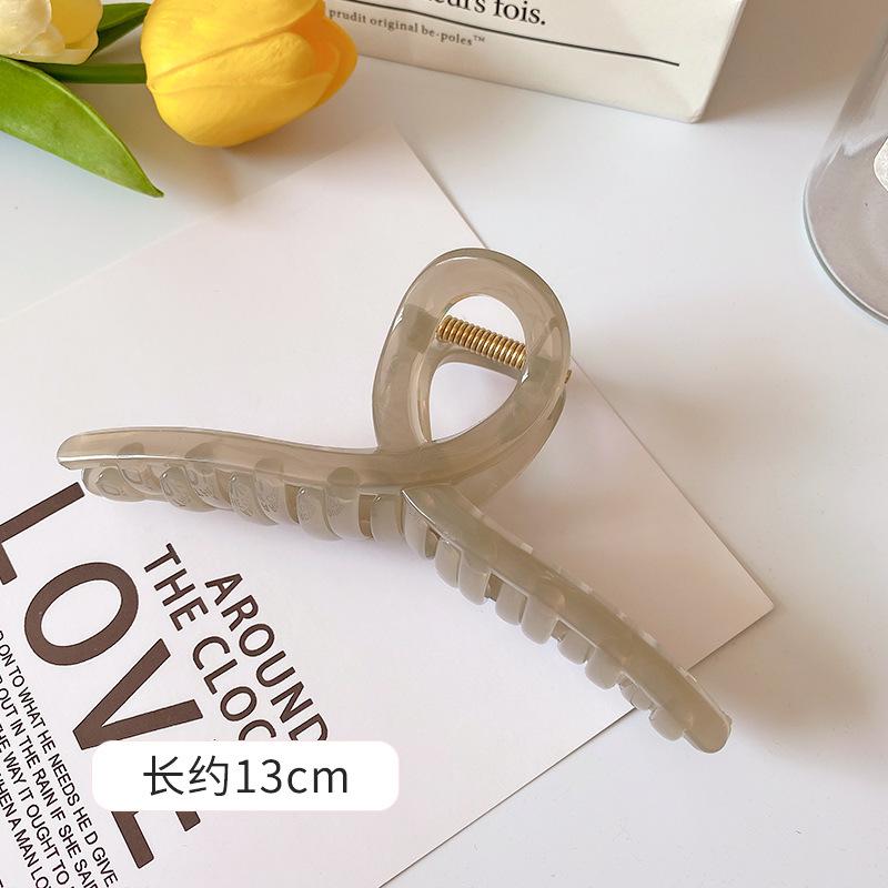 Новая заколка для волос для девочек с перекрестной рукояткой от интернет-знаменитостей, высококачественная и элегантная, большая заколка в форме акулы, головной убор с захватом для волос на затылке