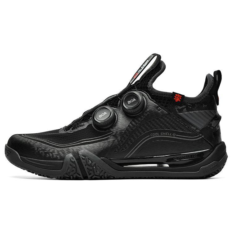 Li Ning Saga 2 Max Нескользящие Износостойкие Средние Бадминтонные Кроссовки Унисекс Черные AYAT001-2