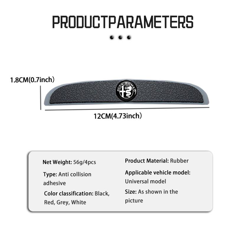 AAACO1 For Alfa Romeo 4pcs Car Door Edge Protection Guards Anti-scratch Stickers Anti-collision Strip Giulia 147 Mito 156 159 166 GT
