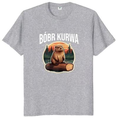 Футболка Bober Kurwa Bobr в стиле ретро с забавным мемом и трендом Y2k, мягкая футболка унисекс из 100% хлопка, размер ЕС