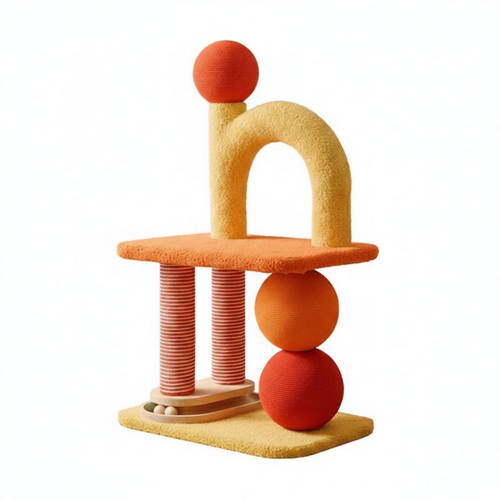 Кошачий лазалка с когтеточками Маленький игровой центр Игровые шары