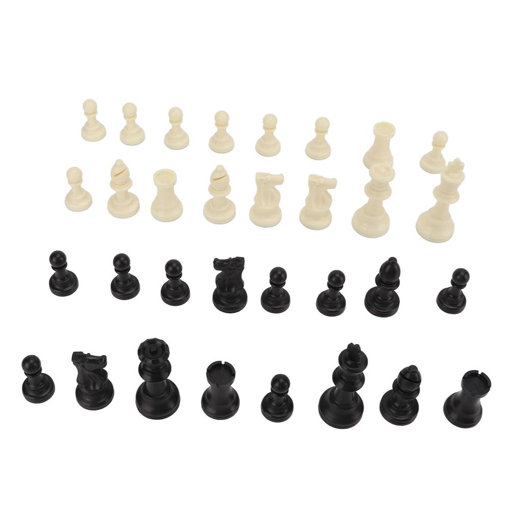 Chess Pieces Only PP Replacement Chessmen Figurine Pieces 75mm Height King for Party Camping Relaxing