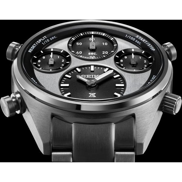 Seiko Мужской SBER001 (PROSPEX SPEEDTIMER Solar Chronograph с металлическим ремешком для мужчин) Круглые часы, серебро