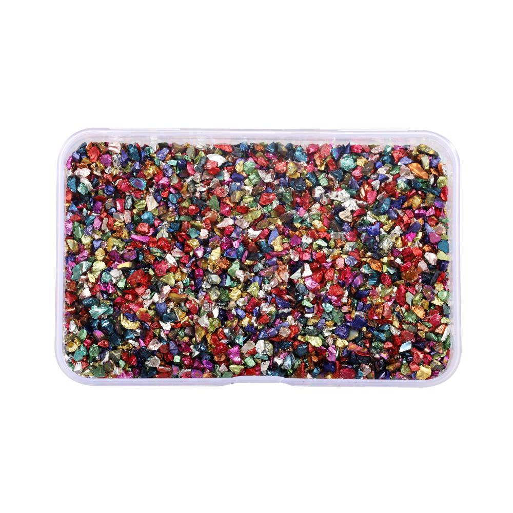 30/50/80 г/кор. цветные стеклянные камни, наполнитель из смолы для DIY, форма для эпоксидной смолы, нерегулярные кристаллы, украшение для дизайна ногтей, изготовление ювелирных изделий