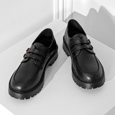 Цельная коровья кожа~ натуральная кожа на толстой подошве женские весенние новые туфли-лодочки на мягкой подошве в ретро-стиле, одинарные маленькие кожаные туфли