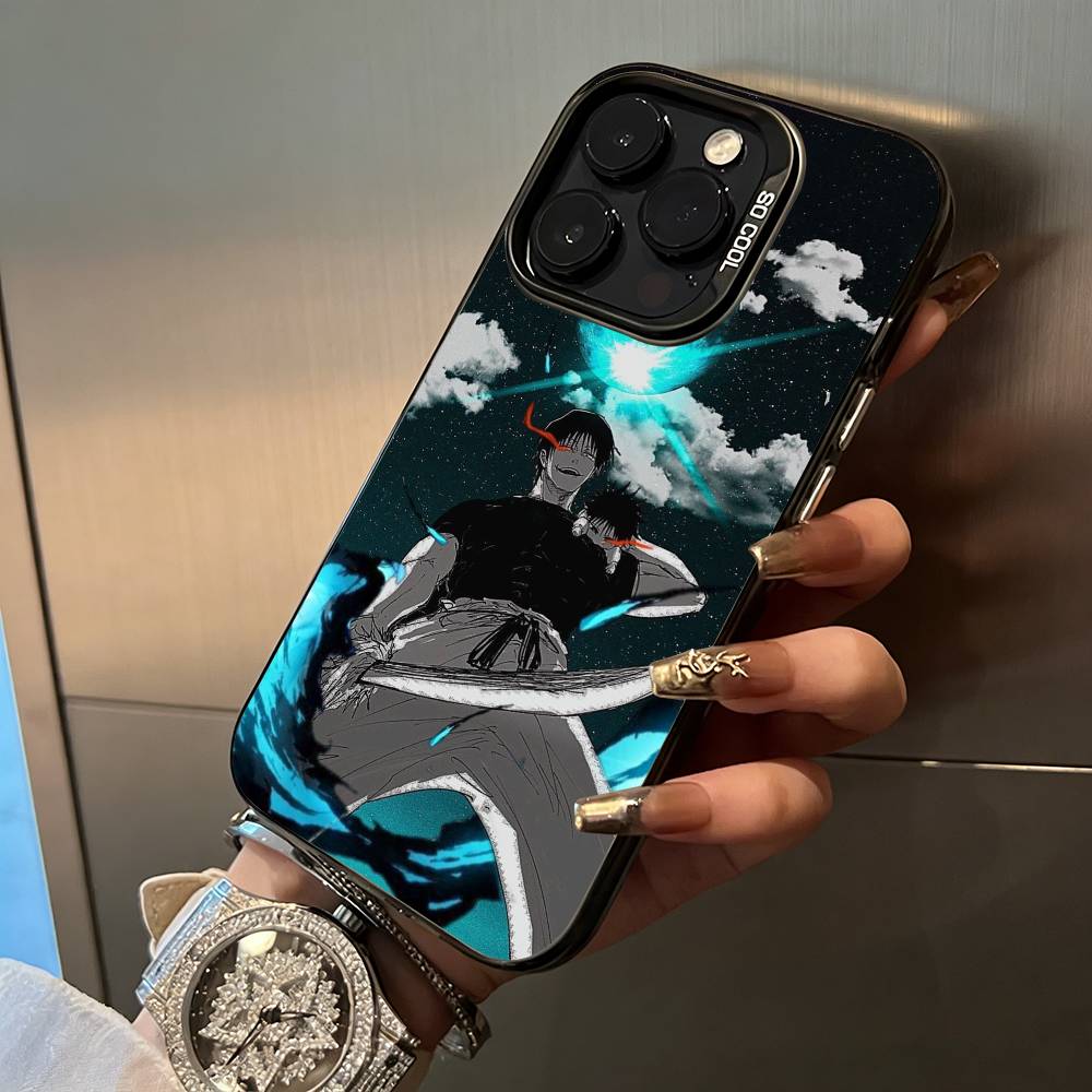 Charismatic villain-Fushiguro Toji Phone Case For IPhone17 16 11 12 13 14 15 16 Pro Max Plus Cover Colored Silver Funda Bumber