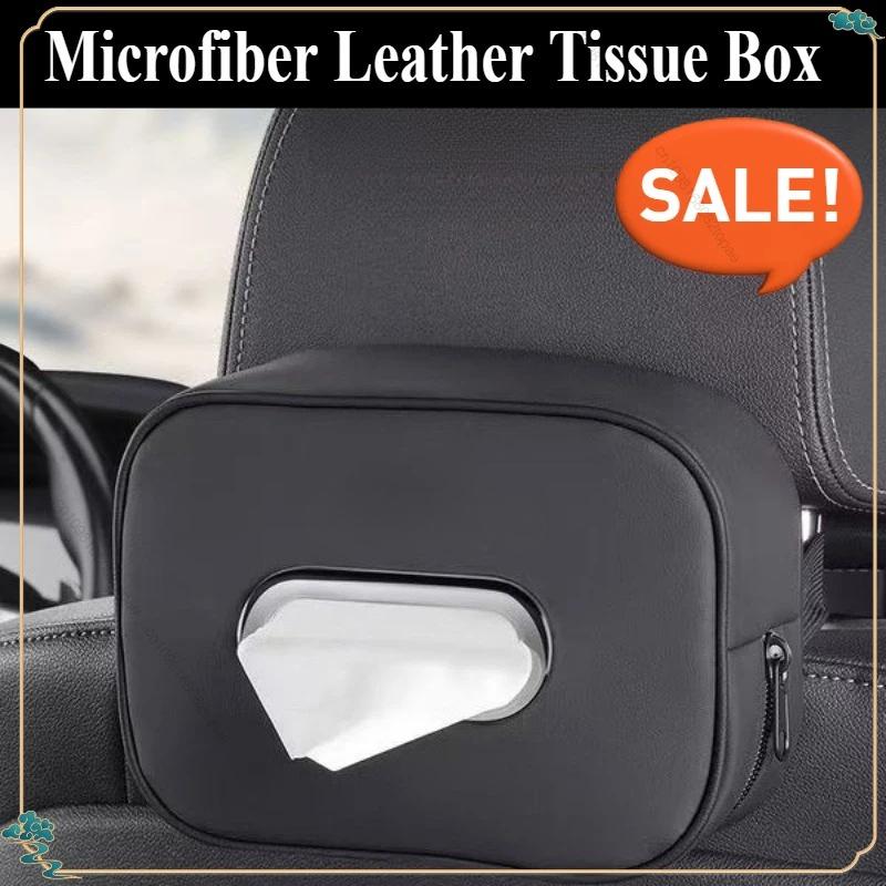 Car Tissue Box Car Interior Accessories For BMW M Performance F30 F10 E90 F20 E46 E60 X7 Leather Tissue Storage Bag Kleenex Case