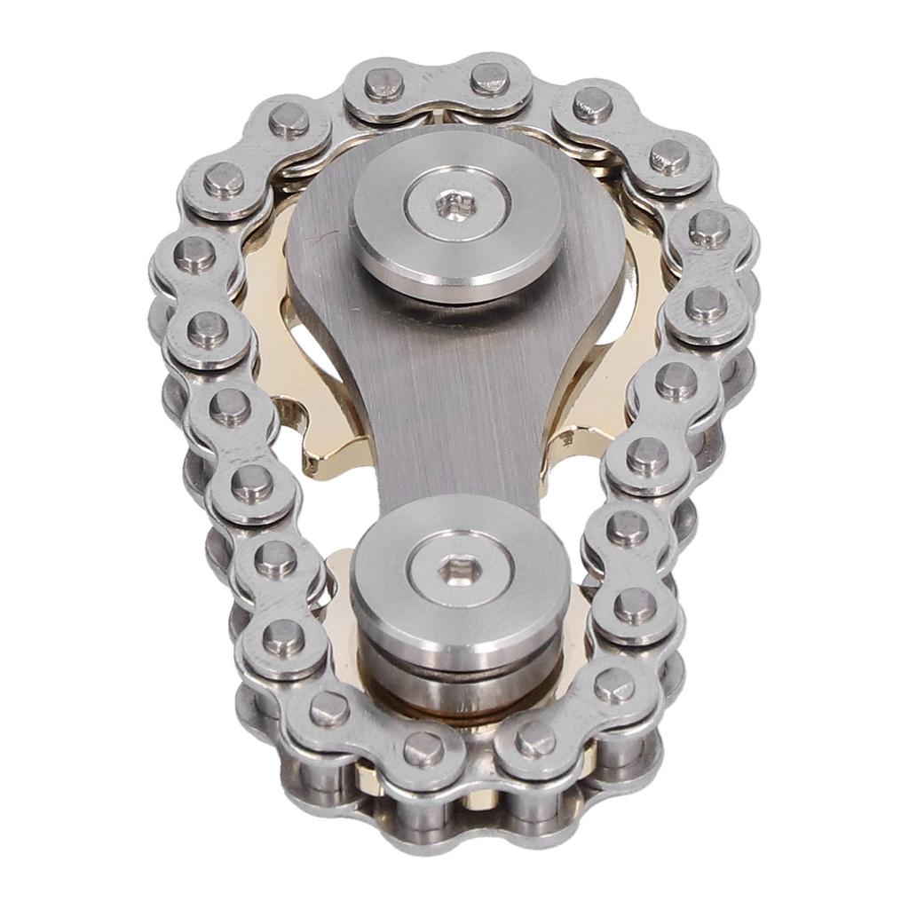 Stainless Steel Fidget Sprocket Toy Children Gears Linkage Bike Chain Toy for ADHDPlating Base