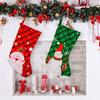 Рождественский чулок 18" Большой Каминные Подвесные Носки с Рисунком Санты Снеговика Рождественские Конфетные Мешки для Праздничного Украшения Стены Дерева