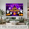 Party Backdrop Halloween Castle Purple Flat Banners Spooky Ghosts Pumpkins Celebrations Event Backdrop Decoration Front Door Decor