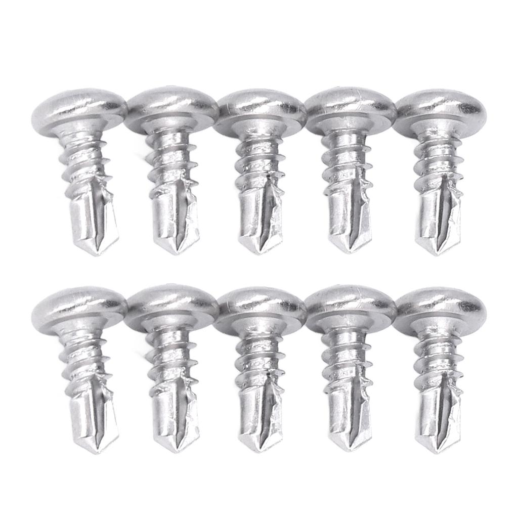 200Pcs Self Drilling Screw Stainless Steel Round Head M4.8x13 Fastener Accessory Set Kit
