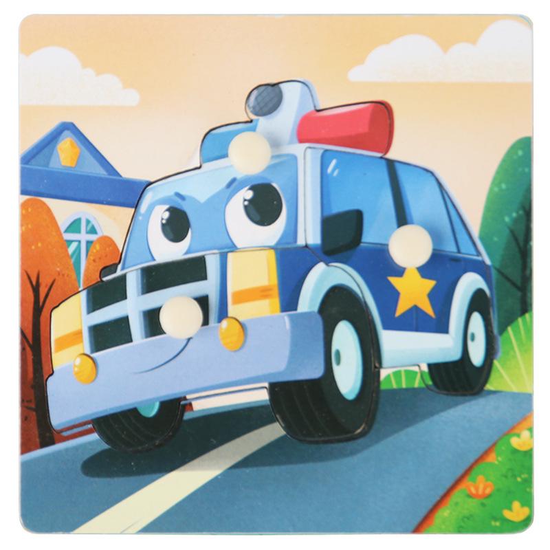 Wooden Dinosaur & Traffic Puzzle Board: Cognitive & Early Education Toy for Kids