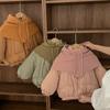 Coats Girls Knitted Hats Down Jackets Bread Jackets Autumn Winter Styles Baby Stand Collar Jackets Korean Warm