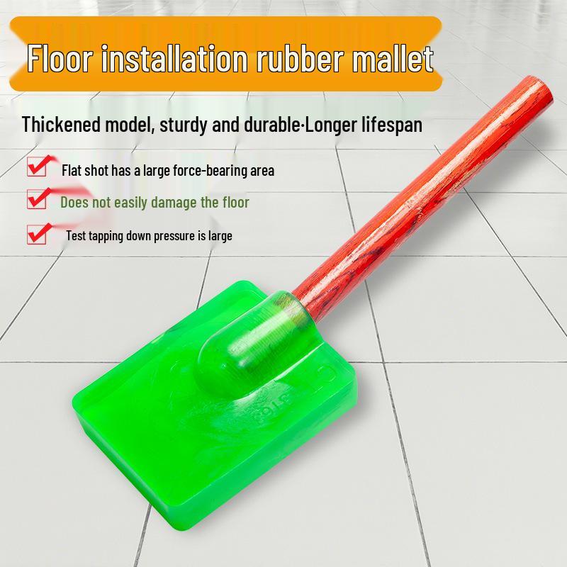 Heavy-Duty Rubber Tile Tapping Hammer for Flooring and Paving