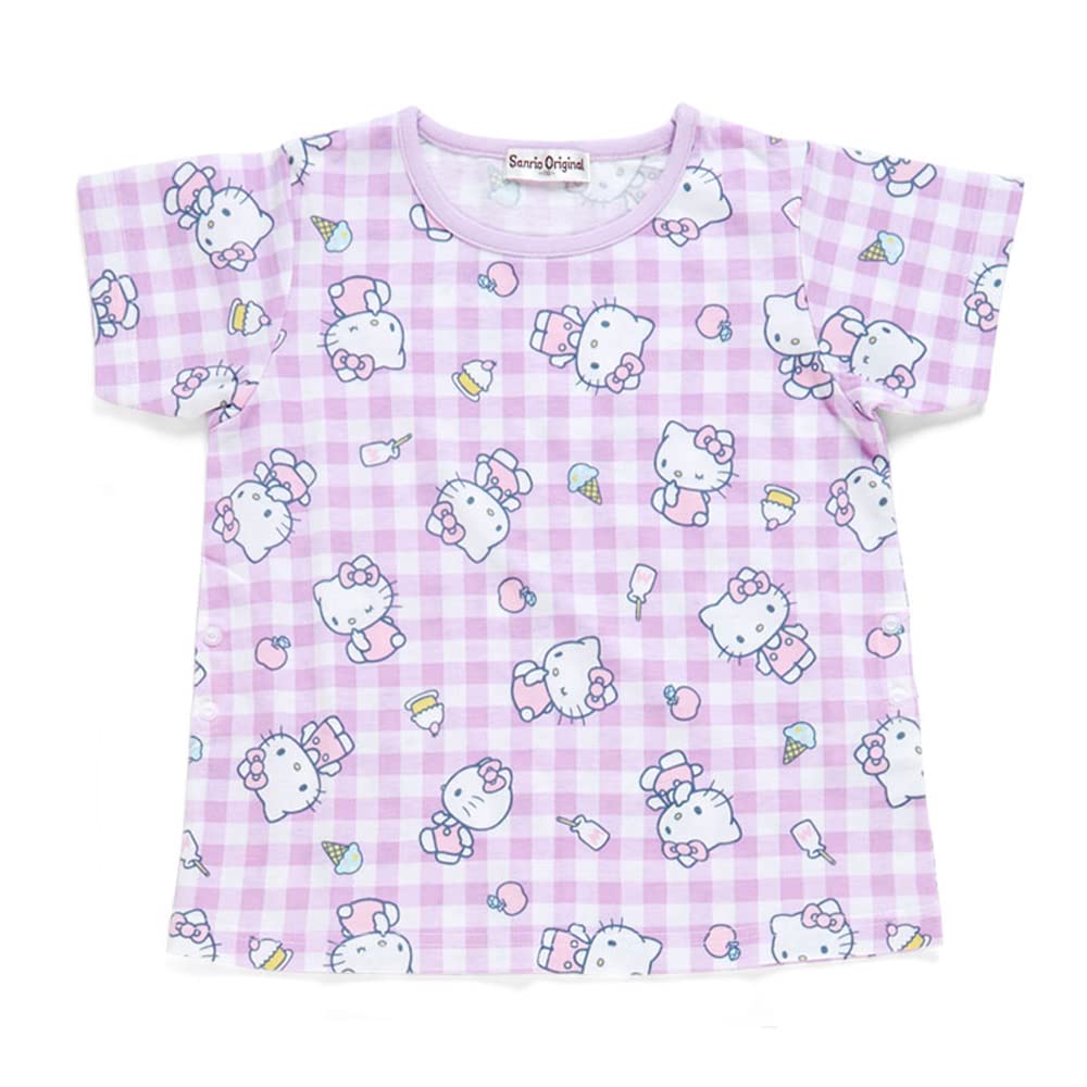 Sanrio Пижама с короткими рукавами Hello Kitty для детей (с лентой для кнопок Snap) 100см 707392