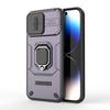 Ring Stand Rotating Slide Camera Lens Military Grade Armor Case For Iphone 16 15 14 13 Pro Max Plus Back Cover