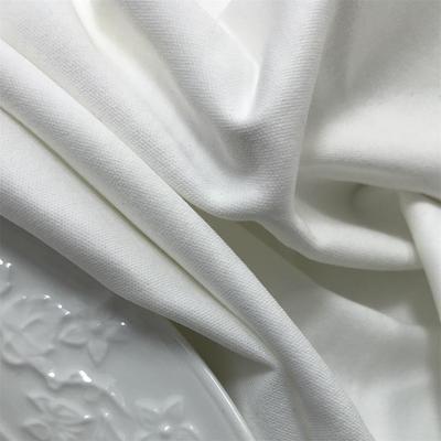 Небеленая Непрозрачная Хлопковая Двусторонняя Вязаная Ткань, Средняя Эластичность, Хрустящая Драпировка, M031