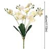 5 Heads Simulation Orchid Flowers Realistic Faux Phalaenopsis Fake Flower  Home Living Room Decor