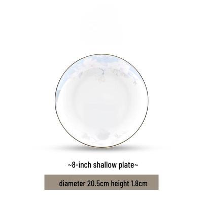 Керамическая неглубокая тарелка Jingdezhen Wuhe Qin Yun