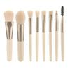 Mini 8-Piece Portable Makeup Brush Set: Soft Bristle Eyeshadow and Foundation Brushes