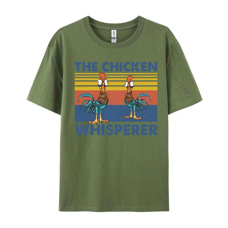 The Chicken Whisperer Funny Vintage Tshirt Mens T Shirts Printed Tee Tops Sweetwear Black Fashion T Shirt Men