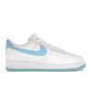 Nike Air Force 1 07 Белые мужские кроссовки Aquarius Blue FQ4296-100