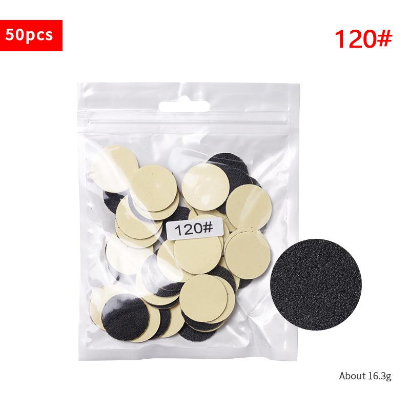 50 шт. сменная шлифовальная бумага 25 мм, сверло для ухода за ногтями для педикюра, маникюра и ухода за ногами