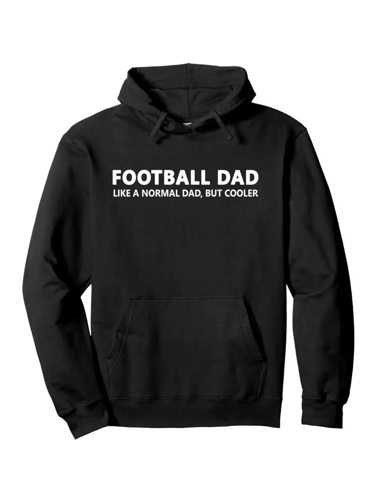 Casual Doctor-Themed Hoodie - "Football Dad" Print
