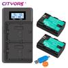 Cityork Lp E6 LP-E6 Battery 2000mAh + LCD Dual Charger For Canon EOS 5DS R 5D Mark II 5D Mark III 6D 7D 70D 80D Camera