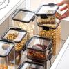 Kitchen Sealed Jars Large Capacity Grain Organizer Plastic Sealed Tank Moisture-proof Kitchen Storage Box Seasoning Jars Set New