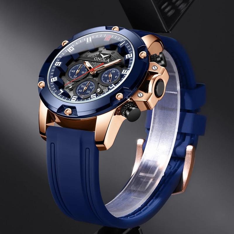 Mens Watch Fashion Chronograph Quartz Watches Sports Waterproof Male Clock Luminous Luxury Watch for Men Relogio Masculino