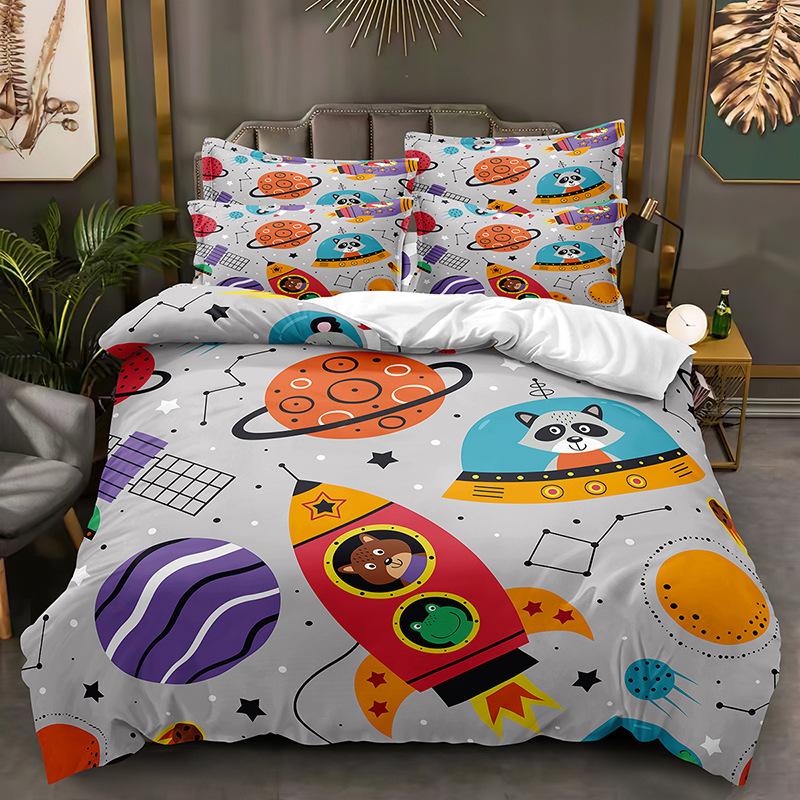 Fashion Technology Printing, 3D Digital Printing, Bedding, Duvet Covers, Pillowcases, Three-piece Sets