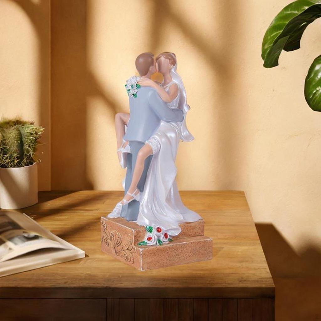 Wedding Cake Topper Bride and Groom Figurine Decoration Dolls for