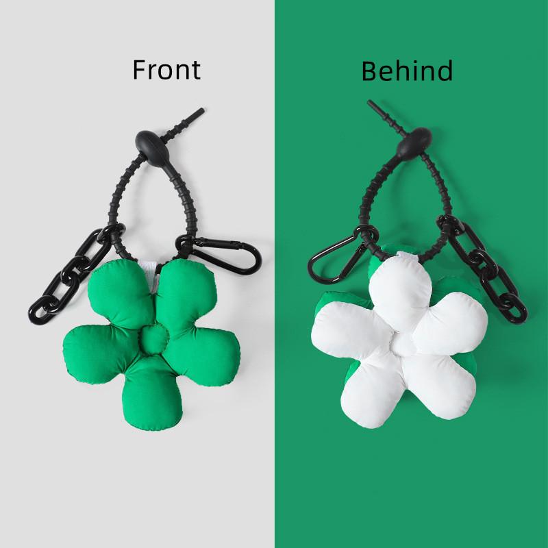 Luxury Keychain Black Green Couples Matching Bag Charm Flower Accessories Man Boyfriend Gift Cute Lanyard with Door Credencial