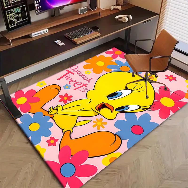 1pc Tweety1 Design Printed Area Rug Carpet for Bedroom Living Room Home Decor Rugs Mat Non Slip Mat Rug for Bedside