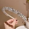 Geometric Bridal Wide Headband Zinc Zinc Alloy Women Hair Hoop Hair Accessories Rhinestone Headband  Girls
