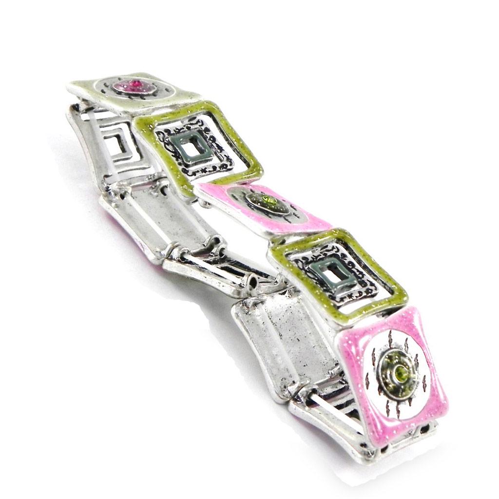 NOA [H8739] - Дизайнерский браслет «Акапулько» розово-зеленый