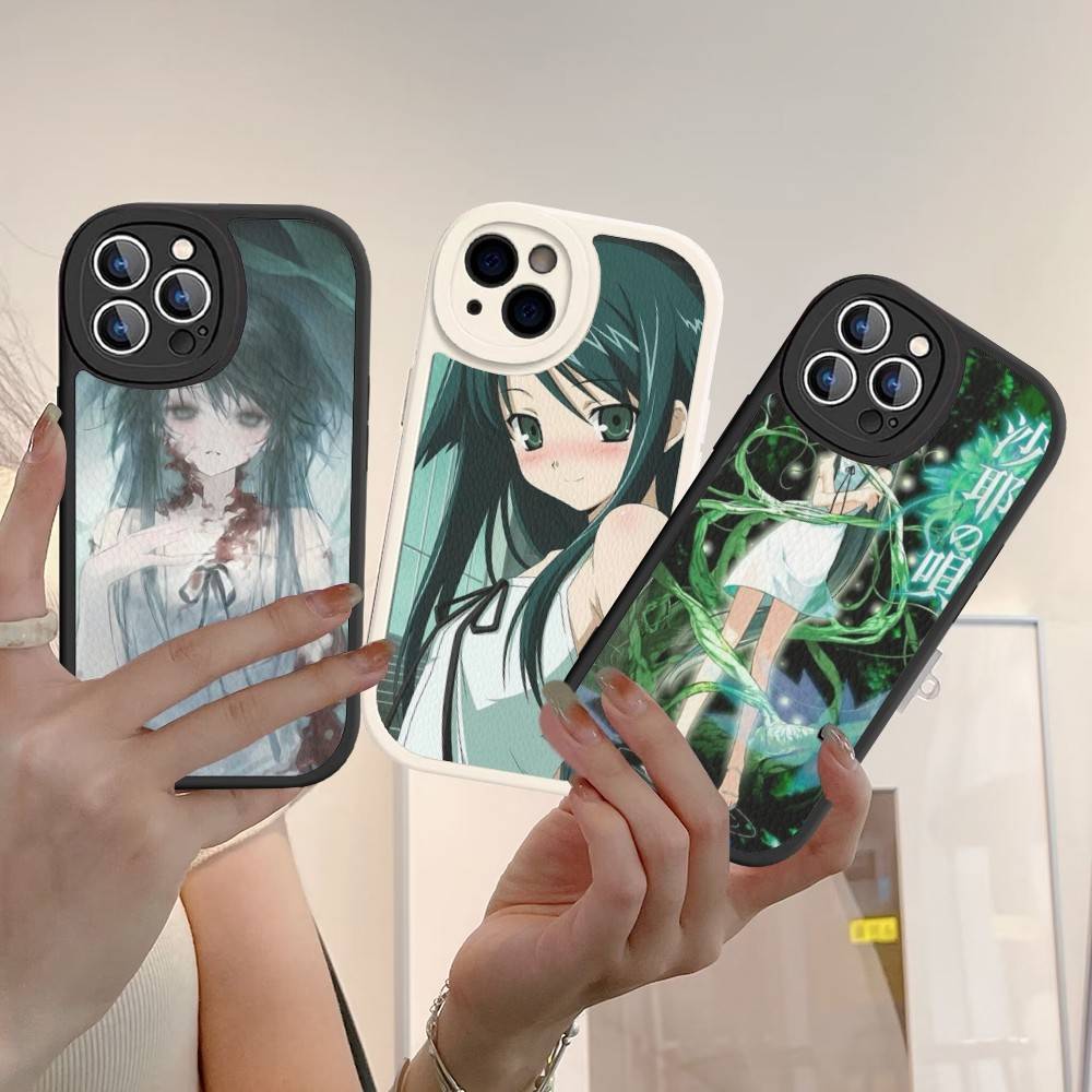 Чехол для телефона с изображением игры Horror Saya No Uta для iPhone 16 15 14 13 12 11 Pro Max Plus Кожаный Мягкий Чехол