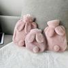 1 шт. Зимняя грелка-мешок Кролик Грелка для воды ПВХ Грелка для воды с вязаным мягким уютным чехлом Согреватель для рук.