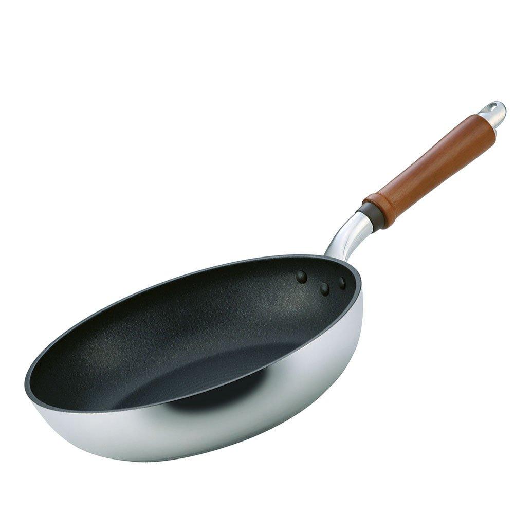Hokuriku Aluminum Frying Gas Made In Uniform Heating On All Time Saving Frying Durable Frying Pan Made In Japan Made of Cast Resistant To Heat Wooden